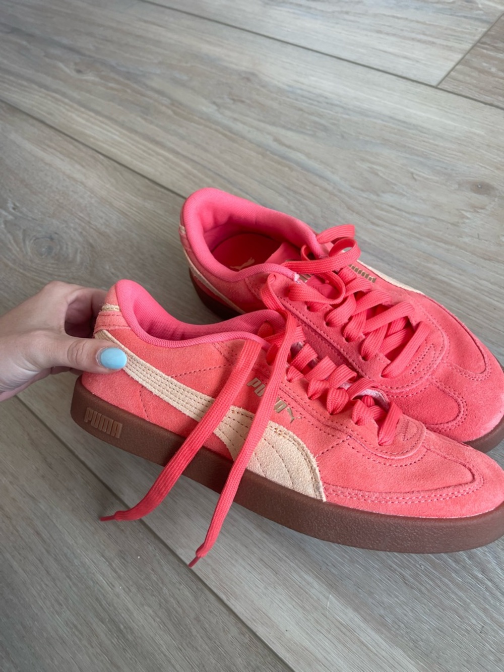 Puma Club II Era Coral Pink Suede Sneakers - Picture 2 of 6